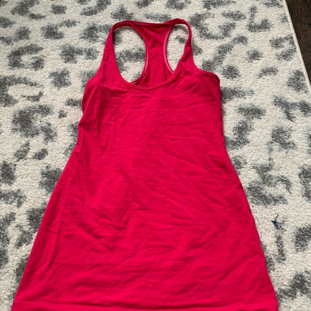 dark pink/reddish lululemon tank top